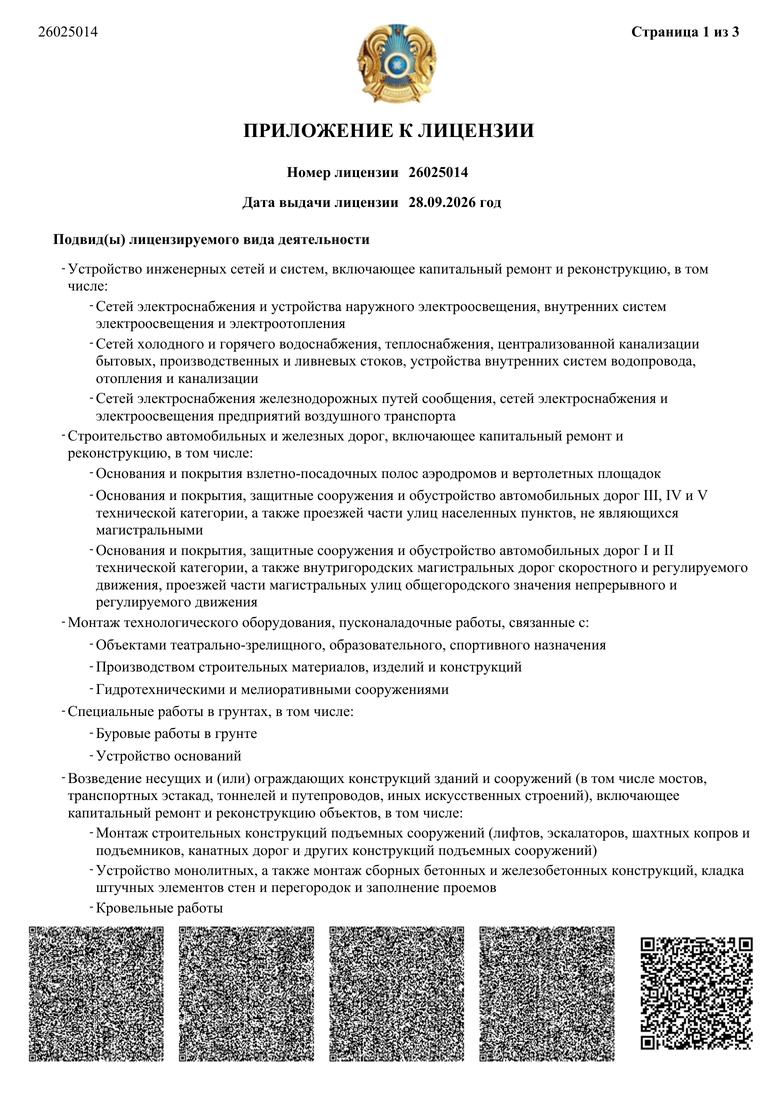 Приложение к лицензии · виды работ — страница 2